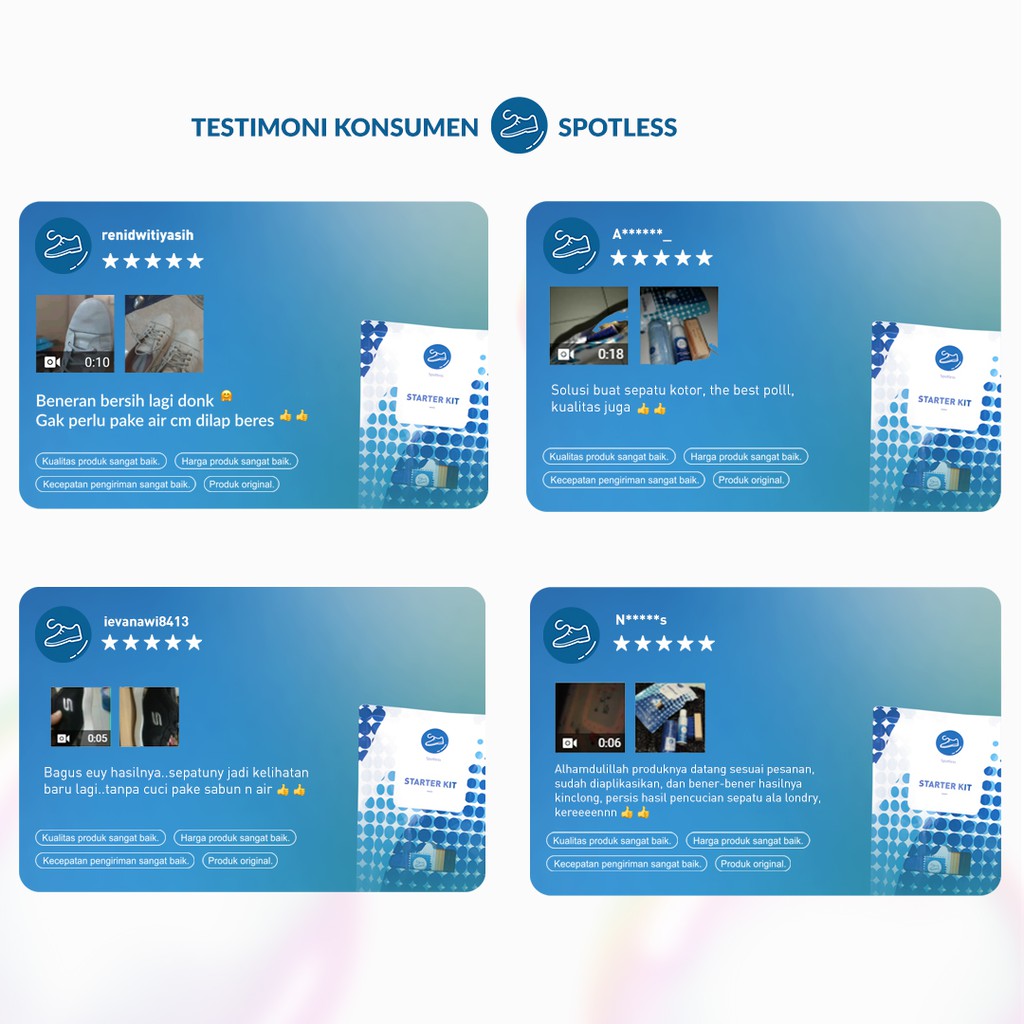 Spotless Shoe Cleaner Premium Kit Package - Paket Sabun Cuci Pembersih Sepatu Kotor