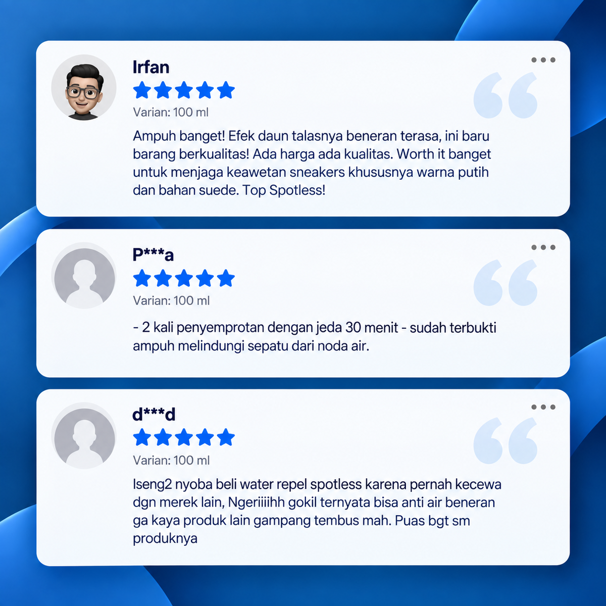 Customer testimonial