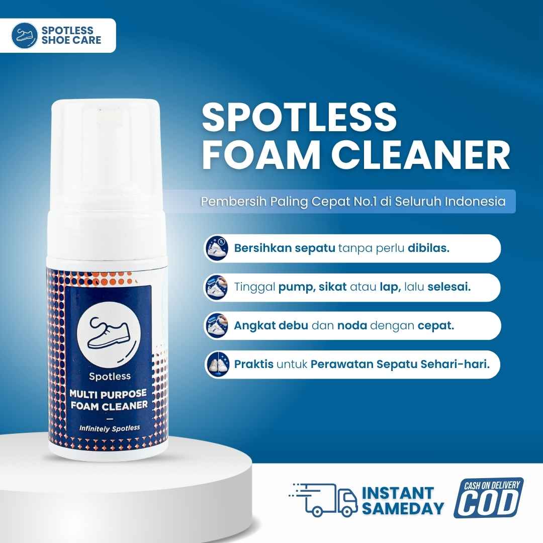 Spotless Multi Purpose Foam Cleaner Pembersih Kotoran & Noda Sepatu Tanpa Air