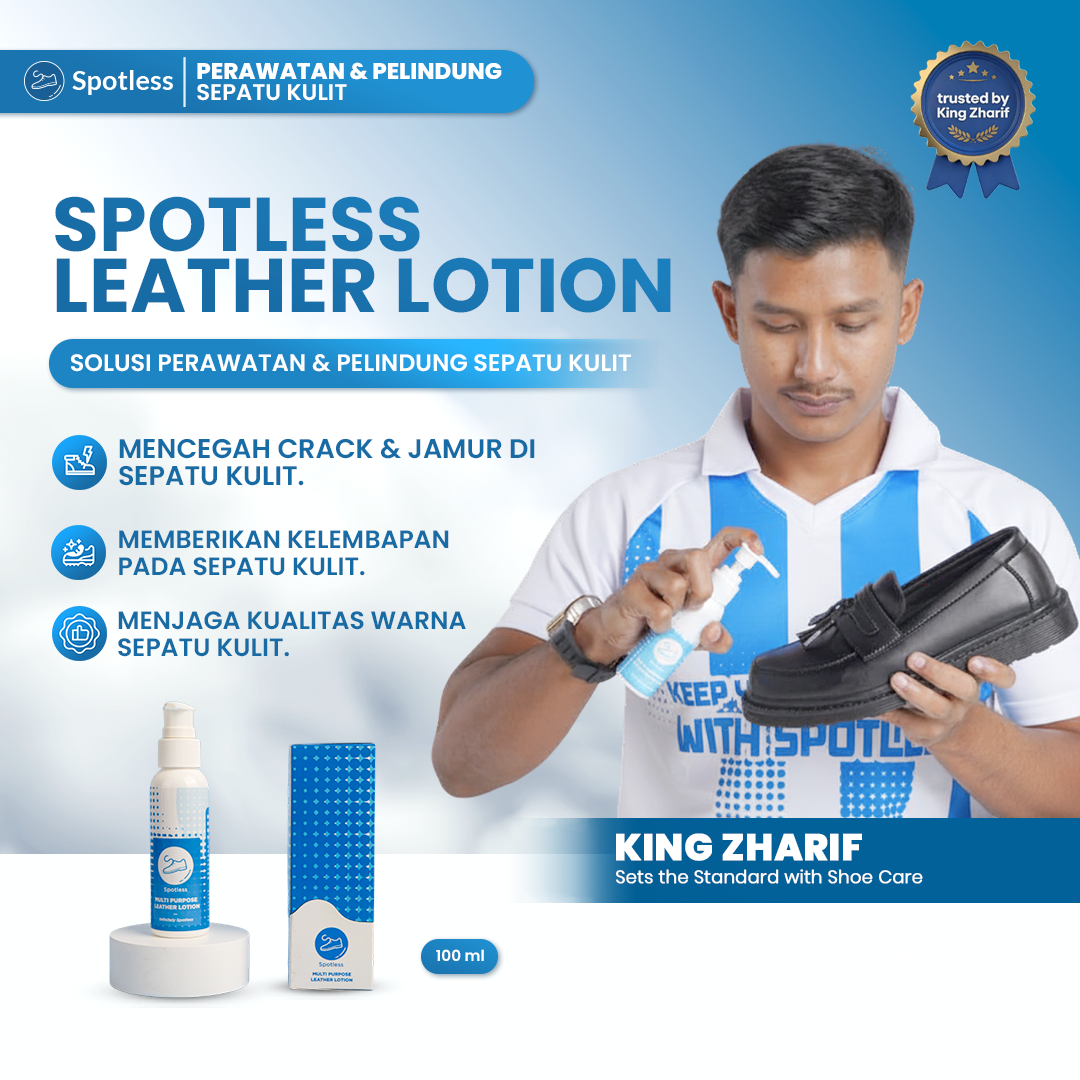 Spotless Leather Lotion Pelindung Sepatu Kulit Dari Jamur dan Crack