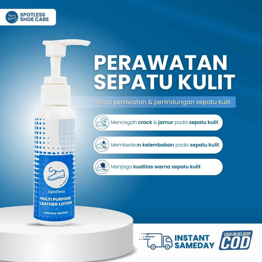 Spotless Leather Lotion Pelindung Sepatu Kulit Dari Jamur dan Crack