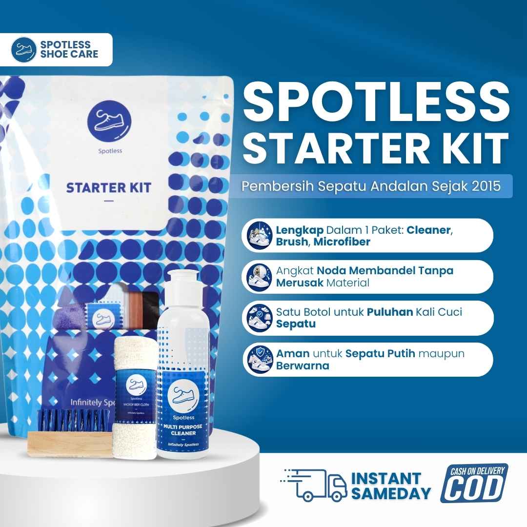 Spotless Shoe Cleaner Starter Kit - Paket Lengkap Sabun Cuci Pembersih Sepatu Kotor