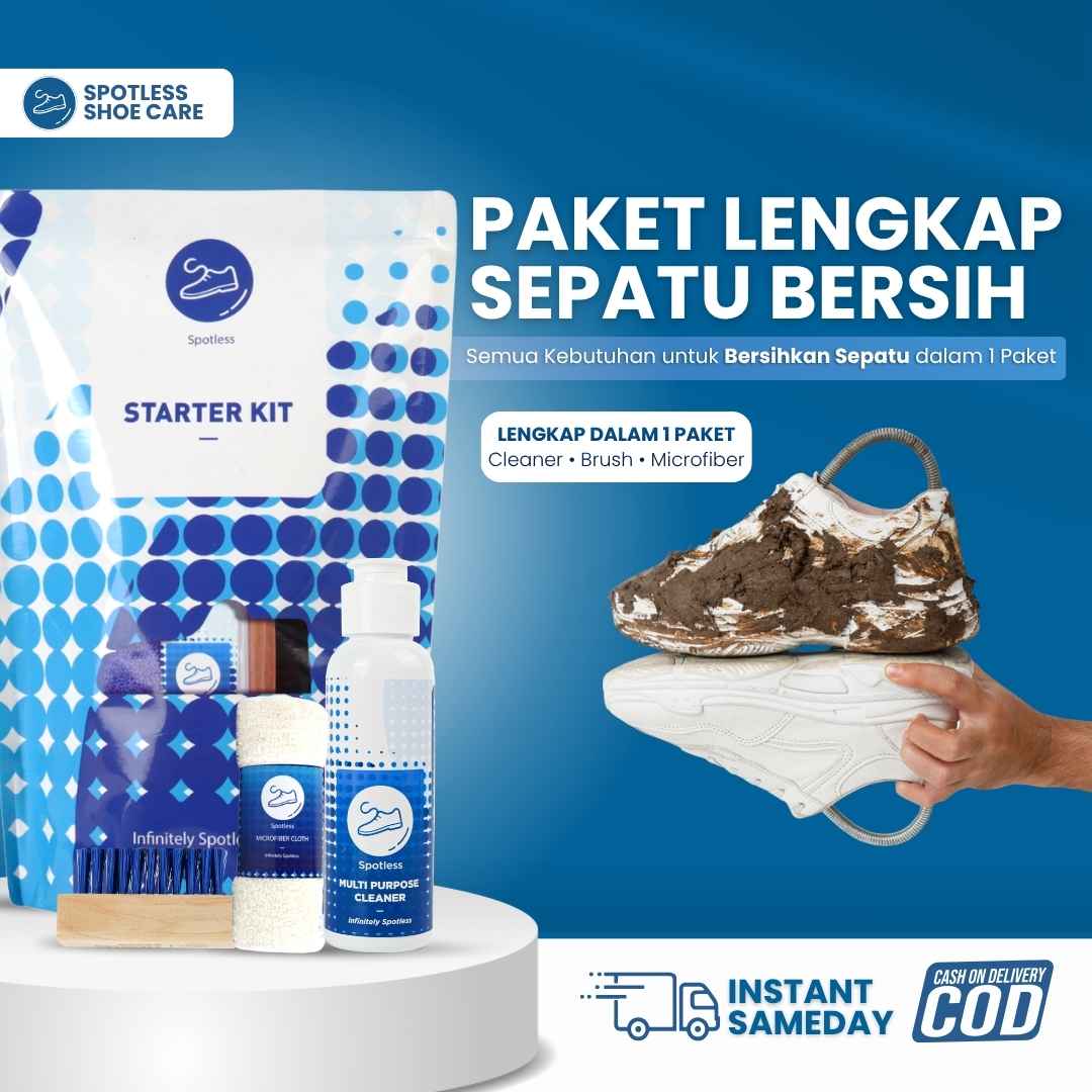Spotless Shoe Cleaner Starter Kit - Paket Lengkap Sabun Cuci Pembersih Sepatu Kotor