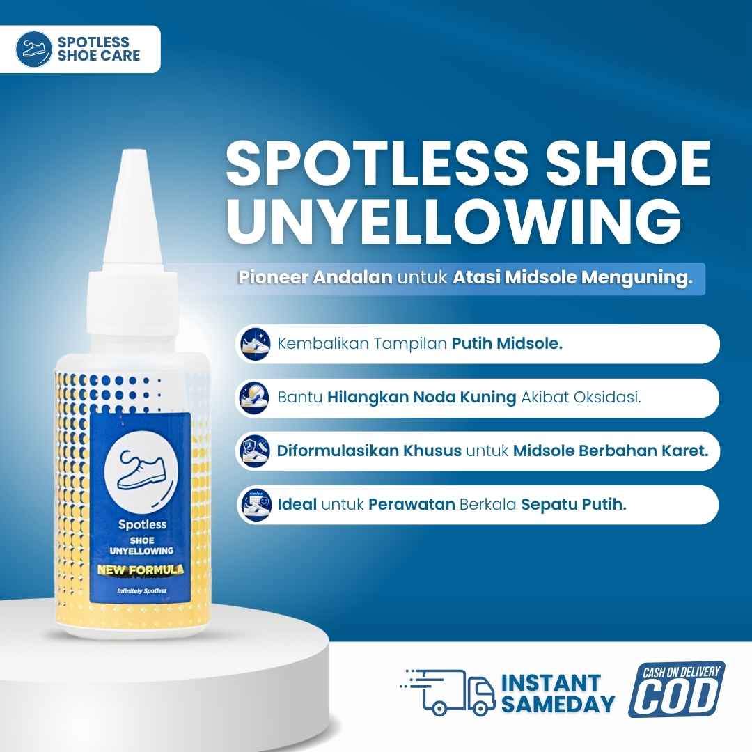 Spotless Shoe Unyellowing Penghilang Noda Kuning Pada Sepatu
