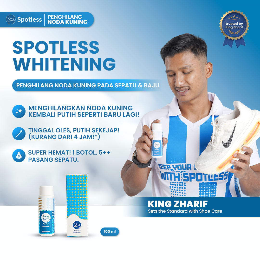 Spotless Whitening - Cairan Pemutih Penghilang Noda Kuning Sepatu dan Baju