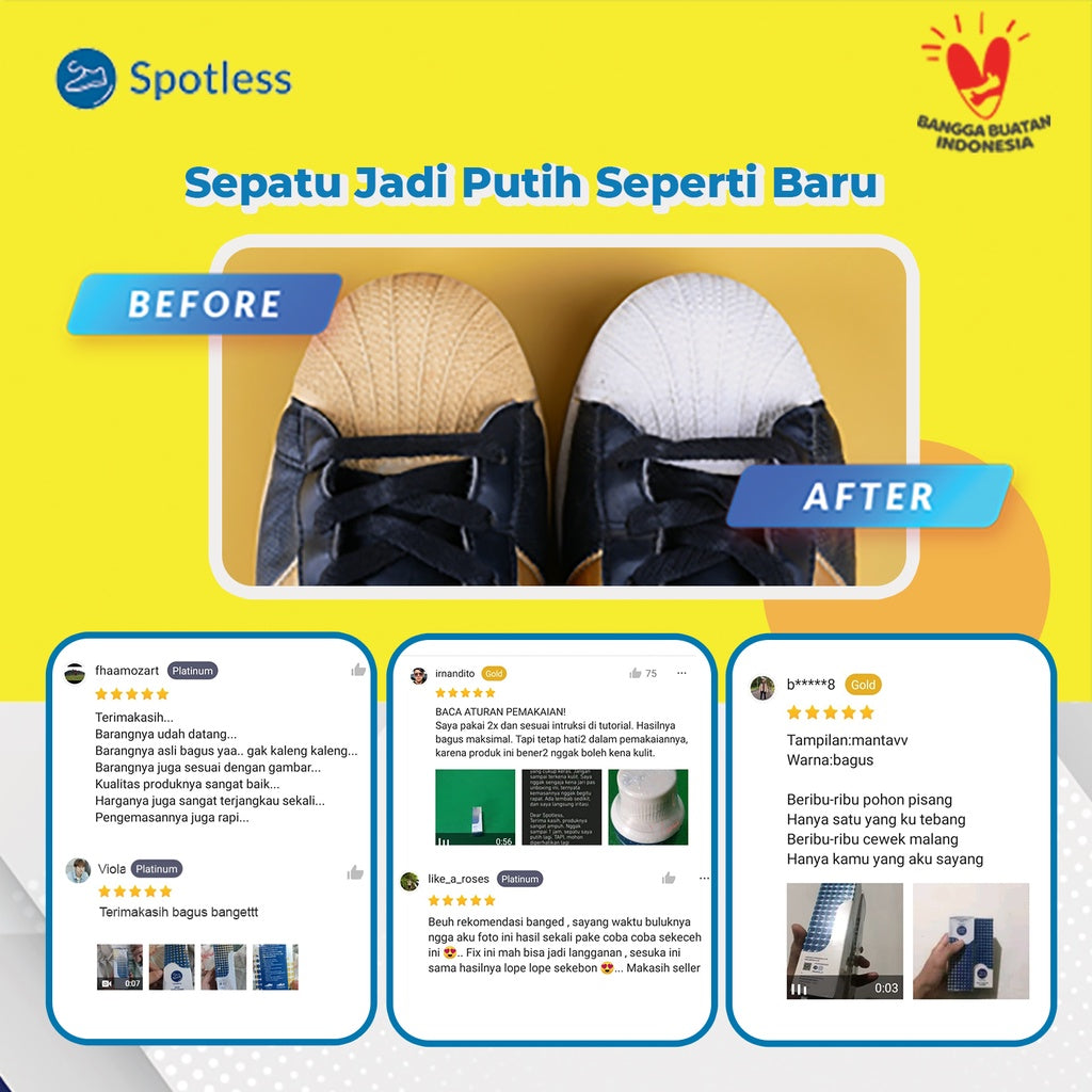 Spotless Shoe Unyellowing Penghilang Noda Kuning Pada Sepatu