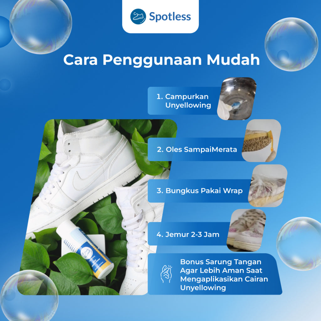Spotless Shoe Unyellowing Penghilang Noda Kuning Pada Sepatu