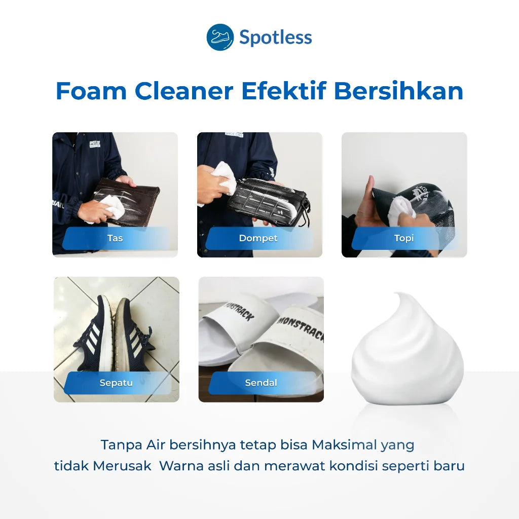 Spotless Multi Purpose Foam Cleaner Pembersih Kotoran & Noda Sepatu Tanpa Air