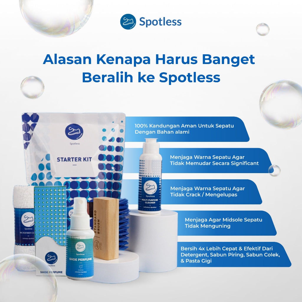 Spotless Shoe Cleaner Starter Kit Sabun Pembersih Sepatu + Shoe Perfume