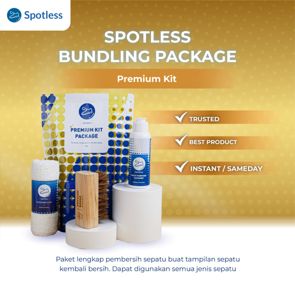 Spotless Shoe Cleaner Premium Kit Package - Paket Sabun Cuci Pembersih Sepatu Kotor