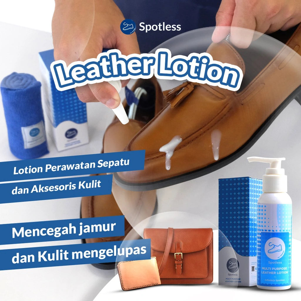 Spotless Leather Lotion Pelindung Sepatu Kulit Dari Jamur dan Crack