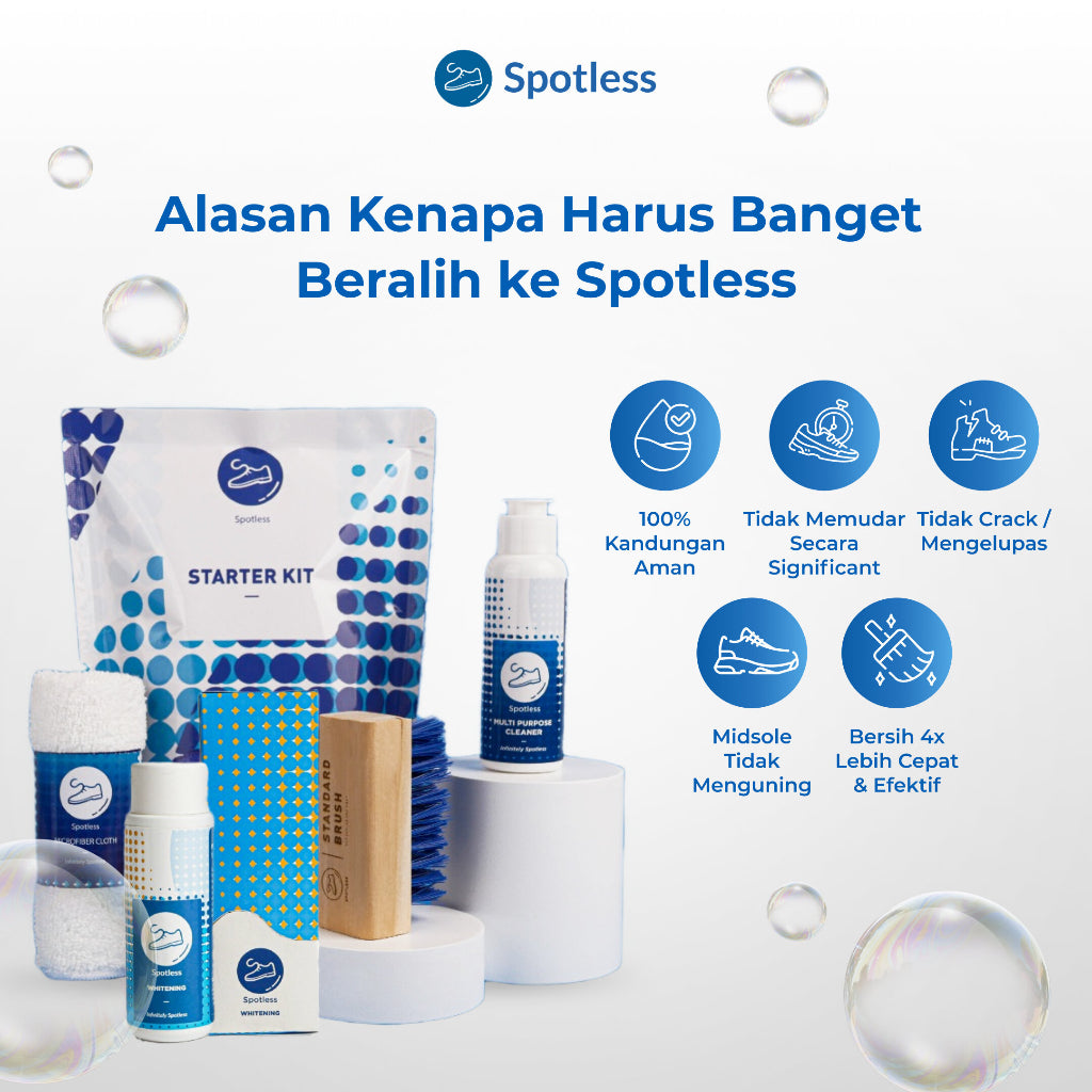 Spotless Starter Kit + Shoe Whitening – Pembersih & Pemutih Sepatu