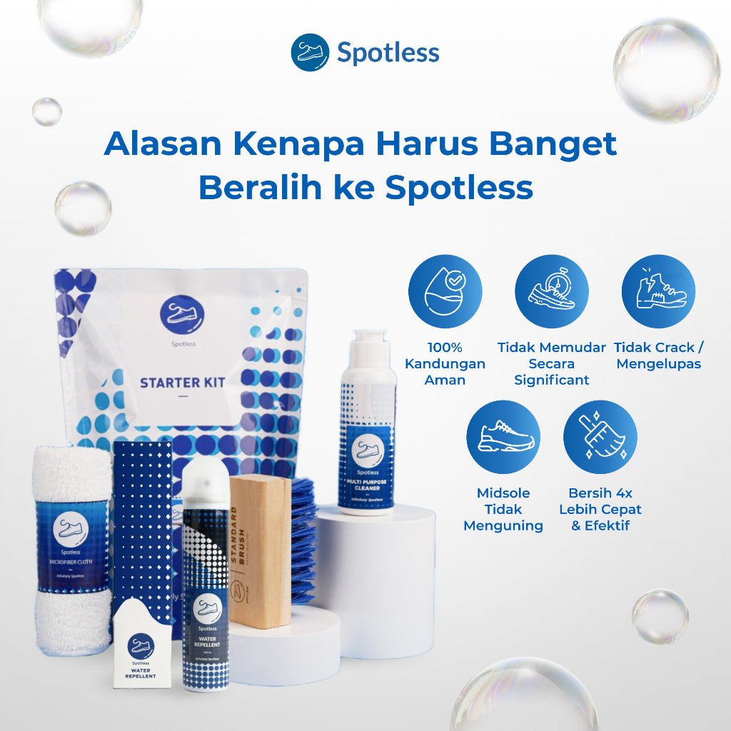 Spotless Starter Kit + Water Repellent – Pembersih & Anti Air Sepatu