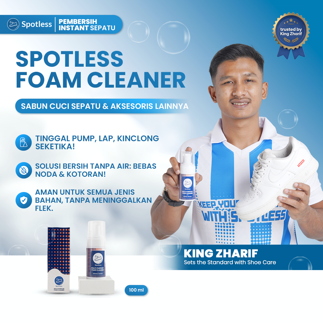 Spotless Multi Purpose Foam Cleaner Pembersih Kotoran & Noda Sepatu Tanpa Air