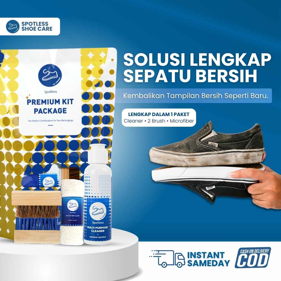 Spotless Shoe Cleaner Premium Kit Package - Paket Sabun Cuci Pembersih Sepatu Kotor
