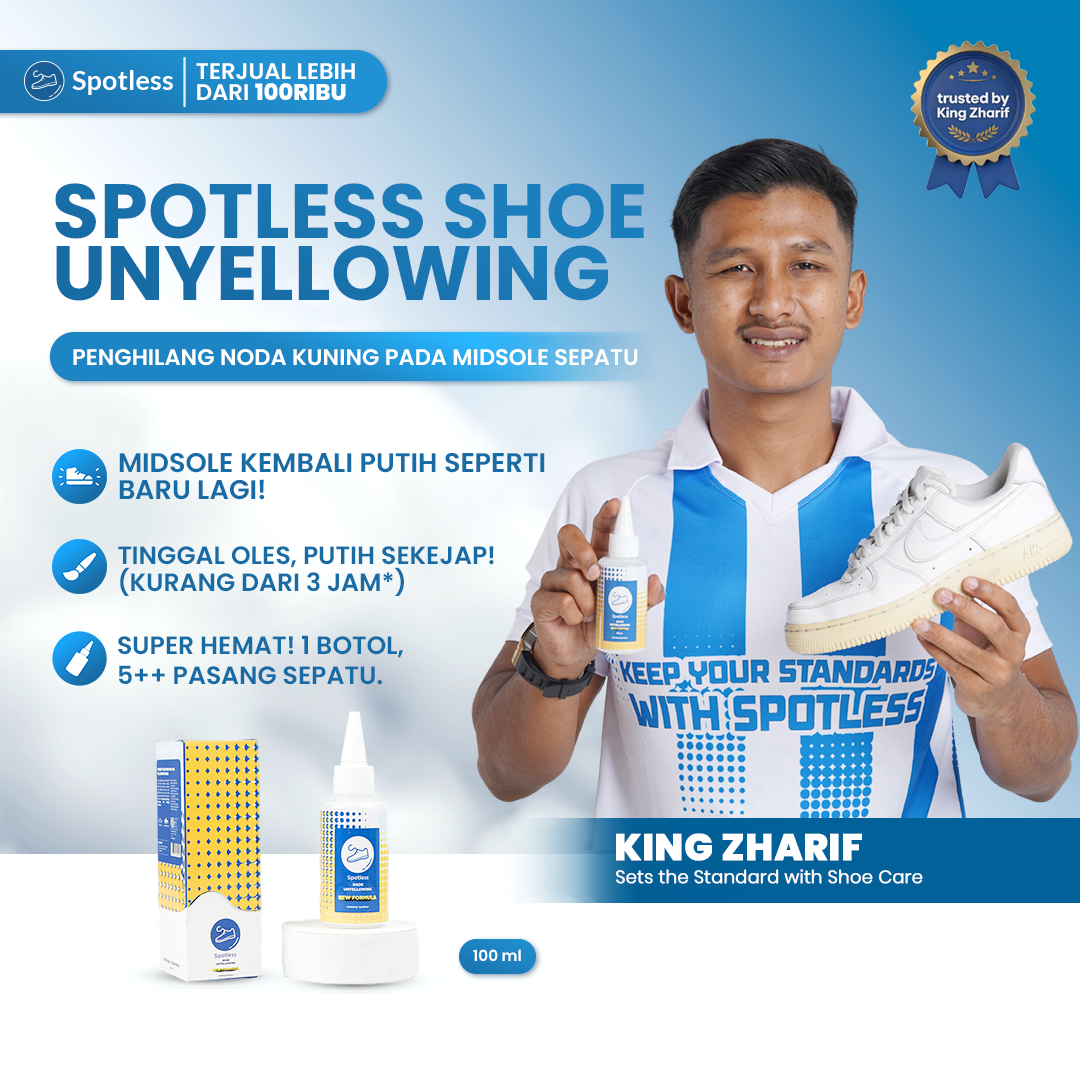 Spotless Shoe Unyellowing Penghilang Noda Kuning Pada Sepatu