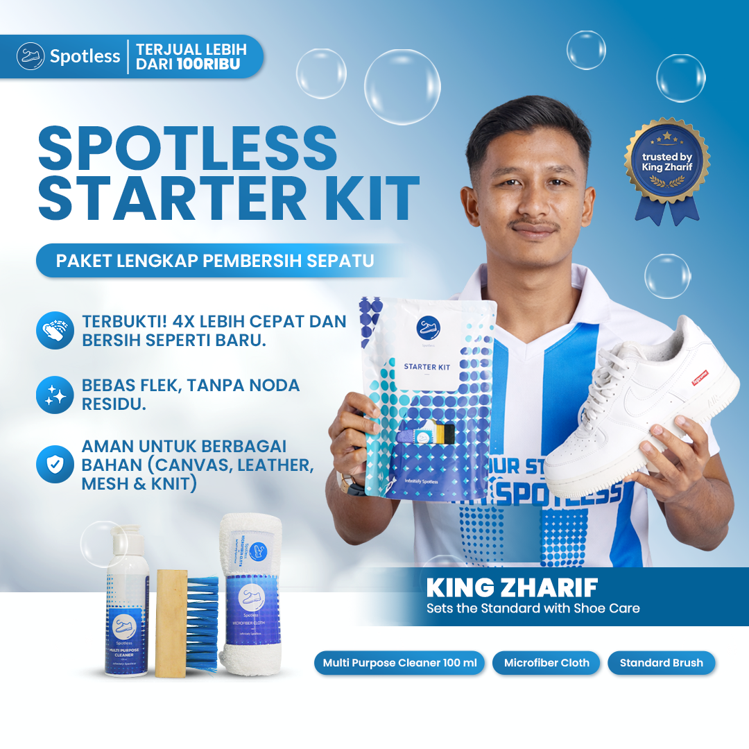 Spotless Shoe Cleaner Starter Kit - Paket Lengkap Sabun Cuci Pembersih Sepatu Kotor