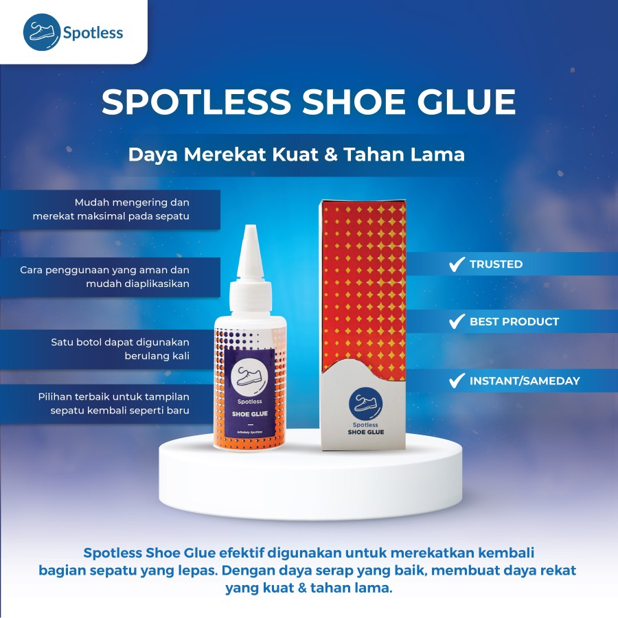 Spotless Shoe Glue Lem Sepatu Daya Rekat Kuat & Tahan Lama