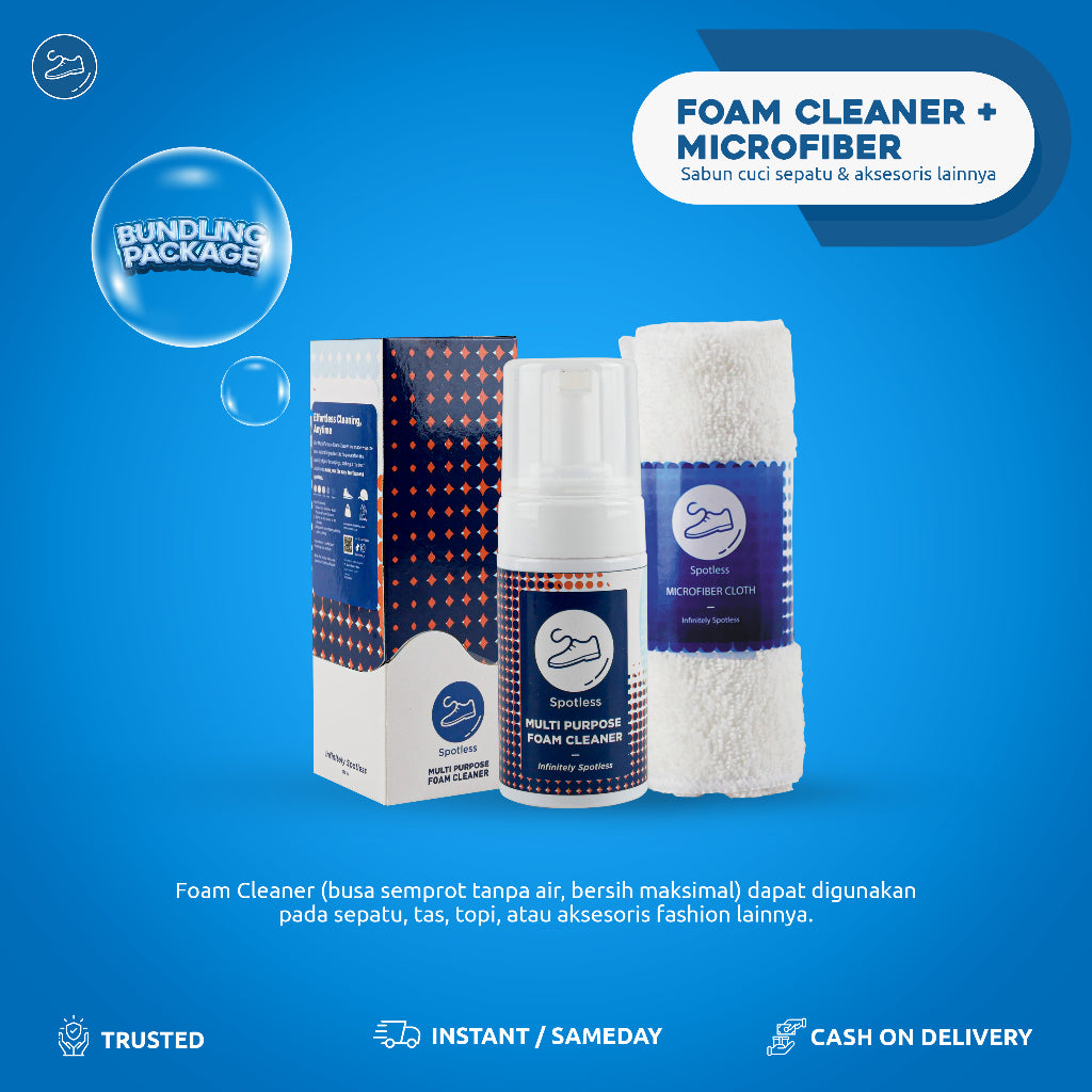 Spotless Multi Purpose Foam Cleaner Pembersih Kotoran & Noda Sepatu Tanpa Air