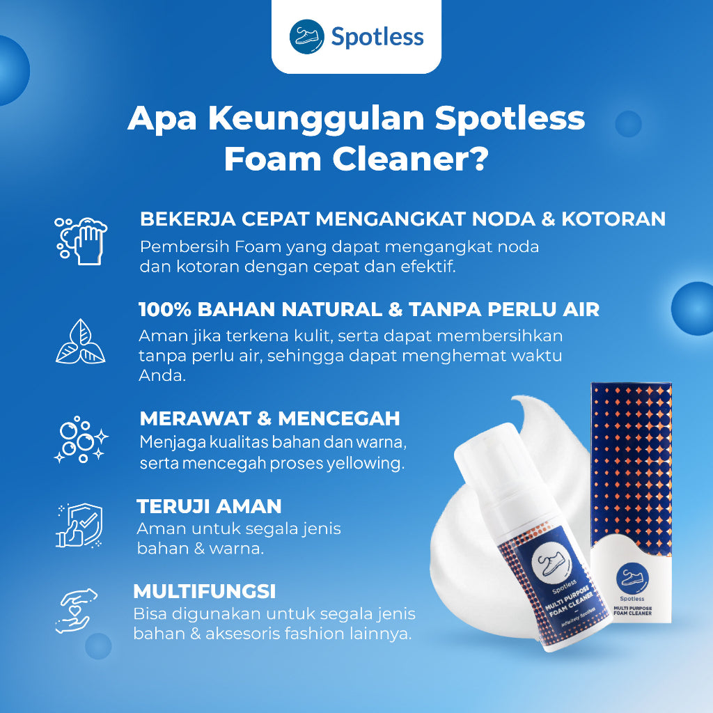 Spotless Multi Purpose Foam Cleaner Pembersih Kotoran & Noda Sepatu Tanpa Air