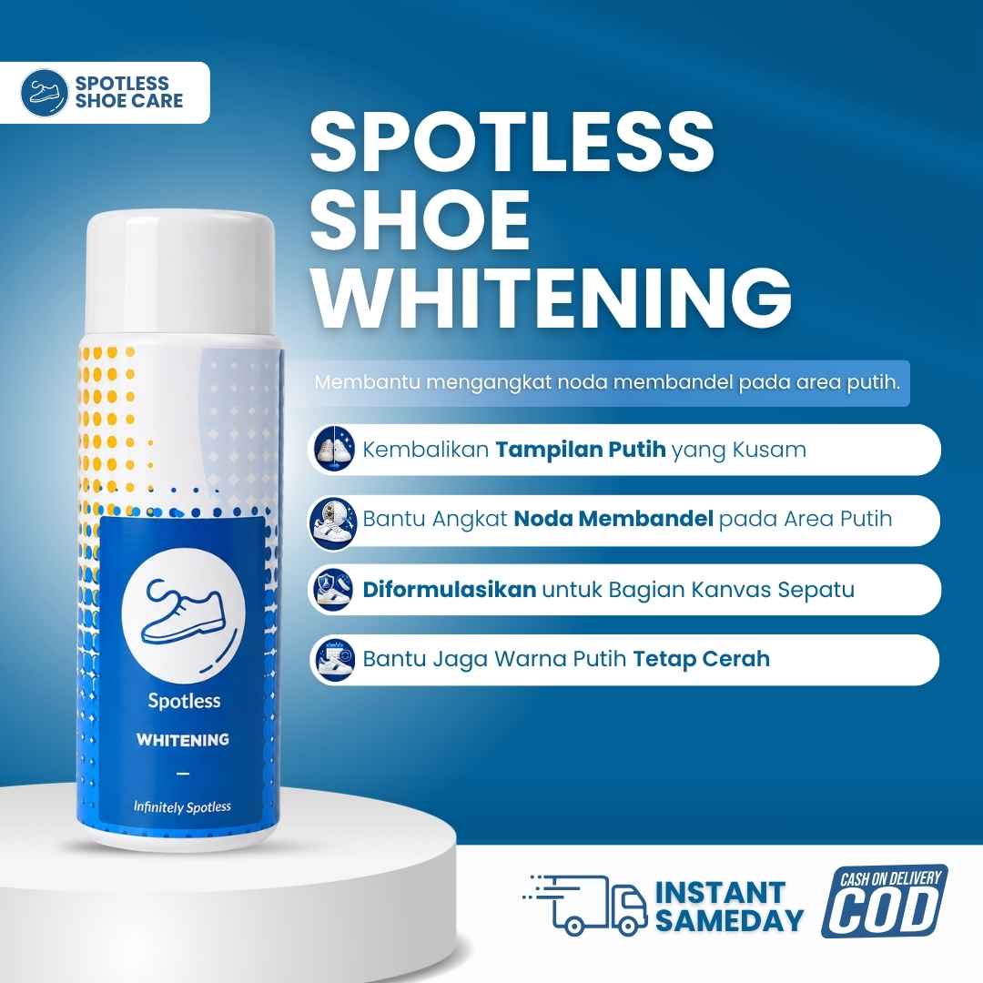 Spotless Whitening - Cairan Pemutih Penghilang Noda Kuning Sepatu dan Baju